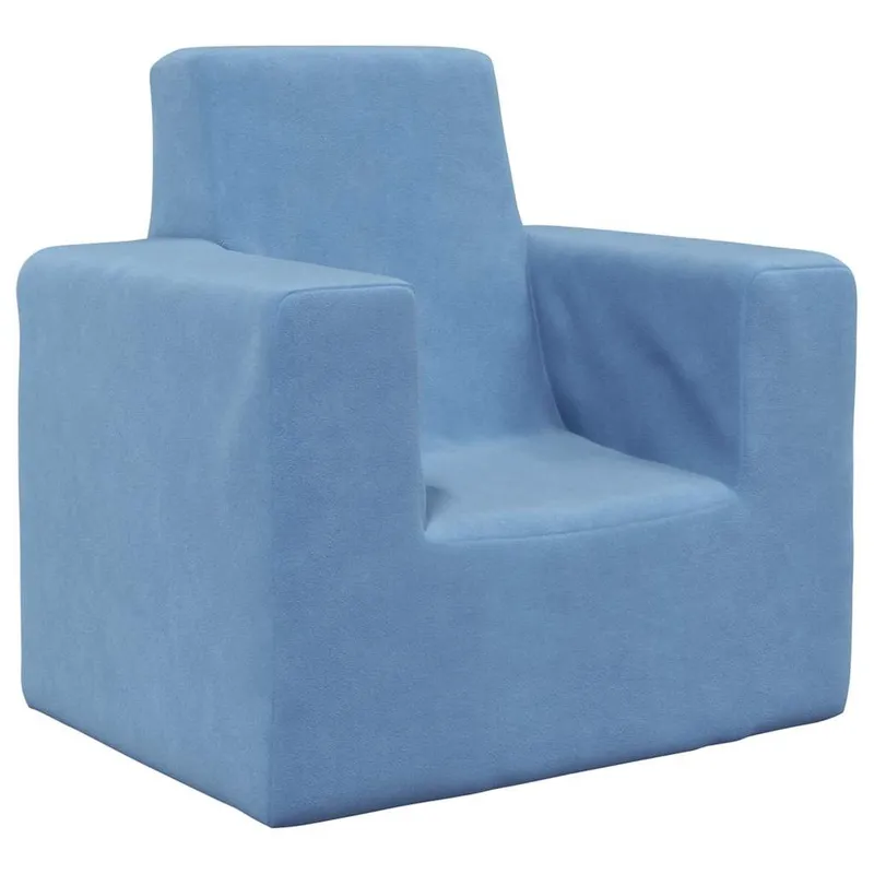 Canapé pour enfants Bleu Peluche douce
