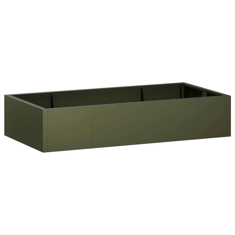Mur de soutènement 6 pc 200 x 100 x 50 cm Acier Vert olive