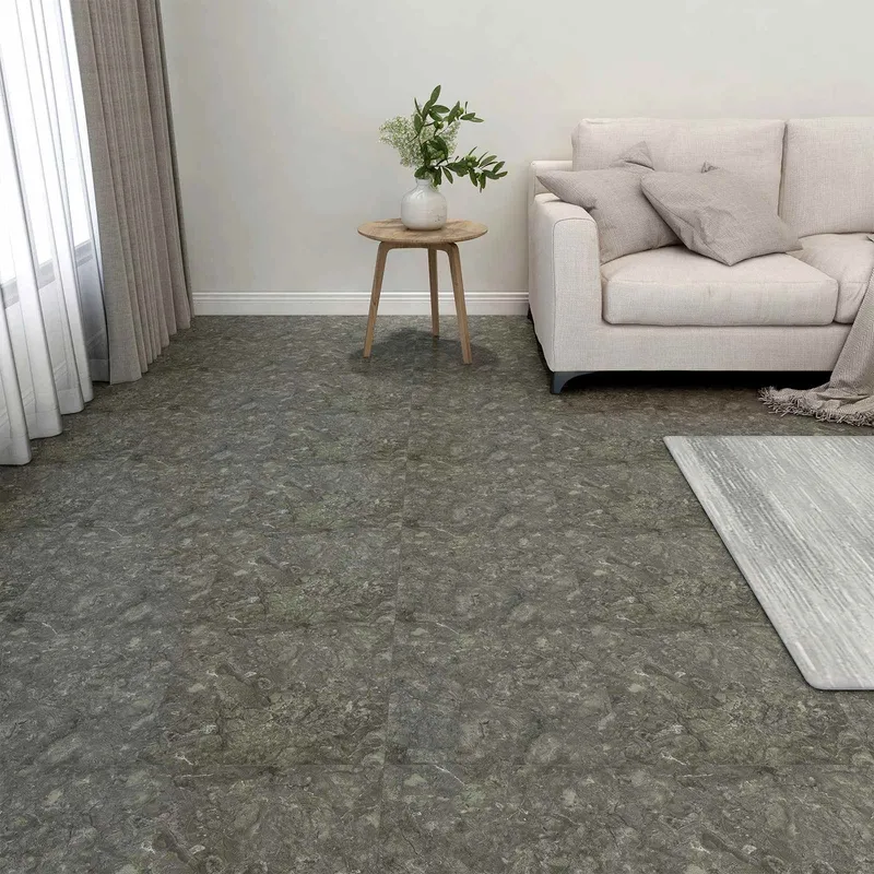 Planches de sol Gris et Blanc 5,11 m² 55 pièces PVC