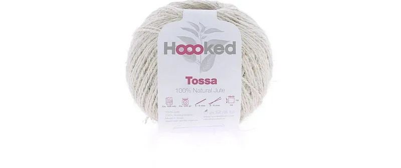 Hoooked Wolle naturale-Jute Tossa Vanille, 165 m