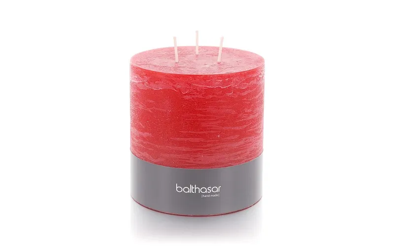 balthasar Mehrdochtkerze Rustico 12 cm x 12 cm, Rot