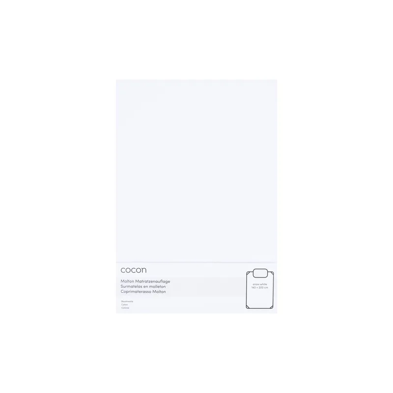 COCON Fixmolton wasserdicht 140 x 200 cm, Weiss
