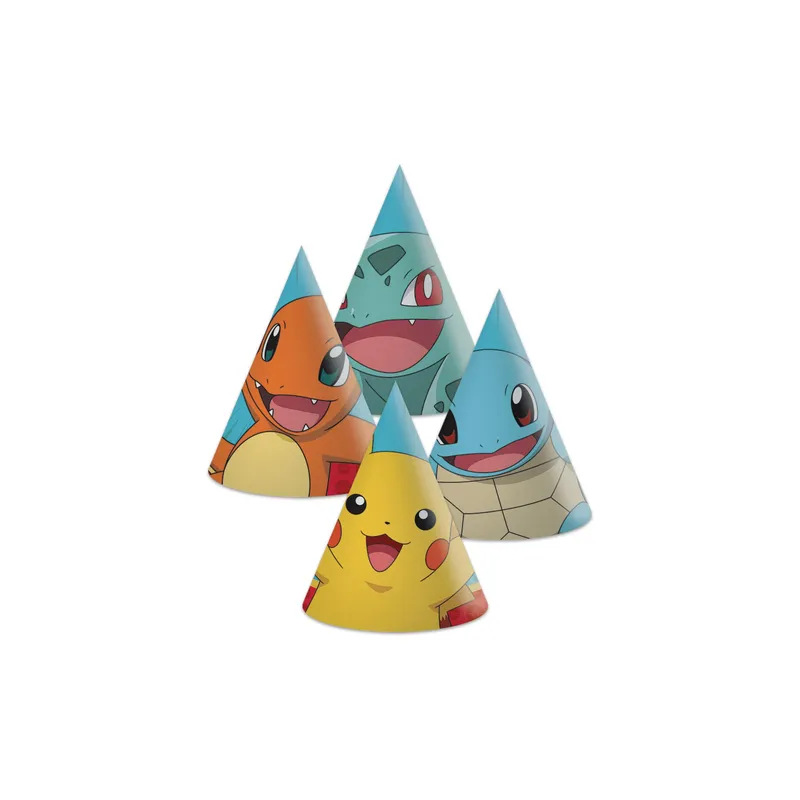 We fiesta Party Partyhüte Pokémon multicolour, 6 pieces