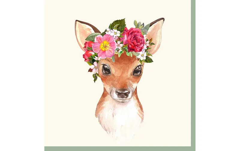 Paper + Design Papierservietten Floral Deer 33 cm x 33 cm, 20 pezzi