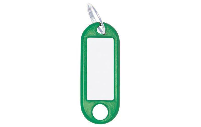 WEDO Schlüsselanhänger 18 mm mit Ring, vert, 100 pièces