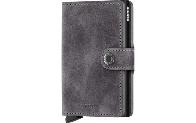 SECRID Portemonnaie Miniwallet Vintage gris-noir