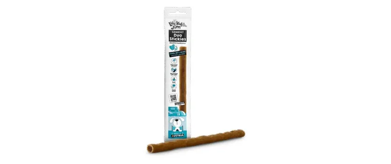 Lucky Jim Leckerli DuoStickies Huhn con Lachs 15 g