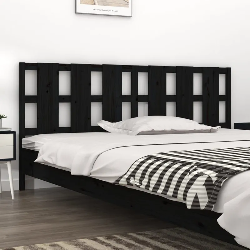 Bett-Kopfteil nero 205,5x4x100 cm legno massiccio pino