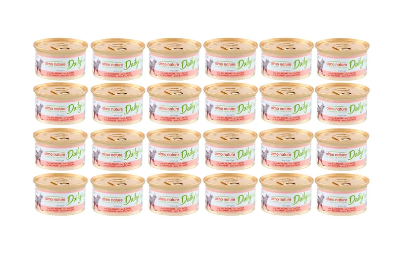 Almo Nature Nassfutter Daily Mousse mit Lachs 24 x 85g