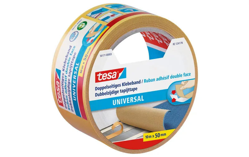 tesa Klebeband Verlegeband Universal 50 mm x 10 m, blanc