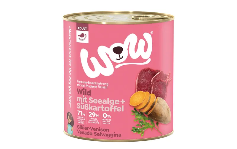 WOW Nassfutter Adult Wild, 800 g
