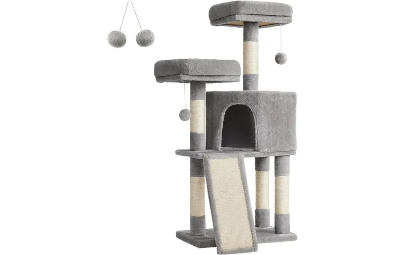 Feandrea Kratzbaum hellgrau 50 x 35 x 115 cm