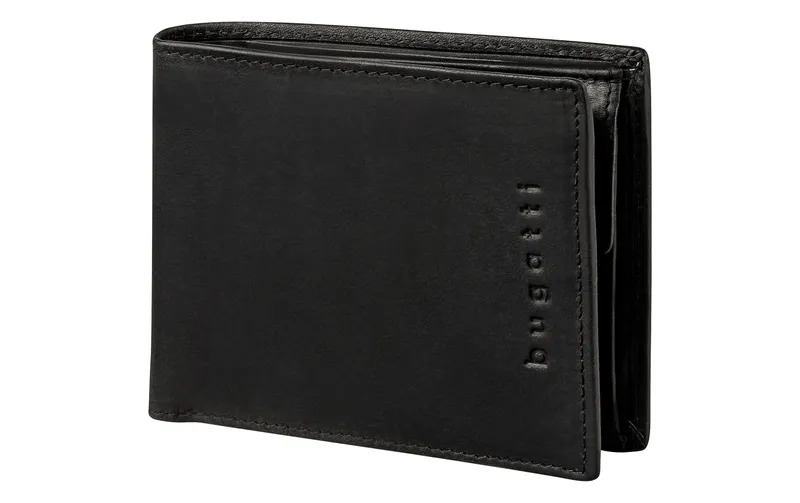 Bugatti Portemonnaie Romano RFID Scheintasche Schwarz
