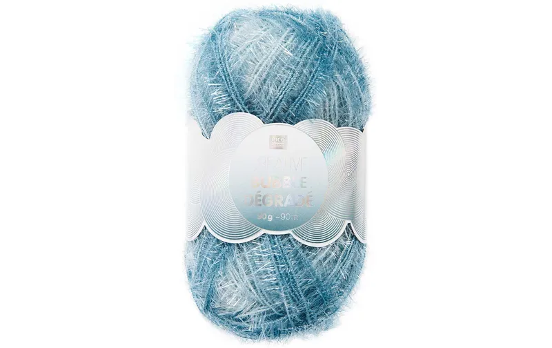 Rico Design Wolle Creative Bubble Dégradé 50 g / 90 m, Aqua