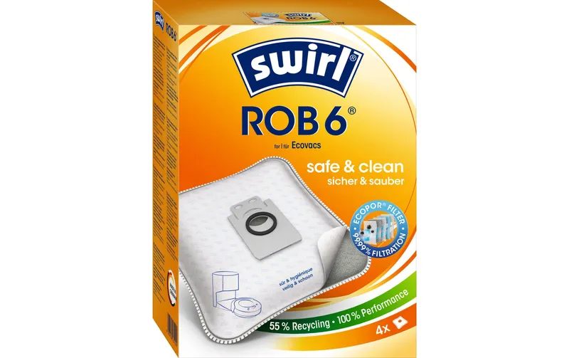 Swirl Staubfilterbeutel ROB 6 4 pièces