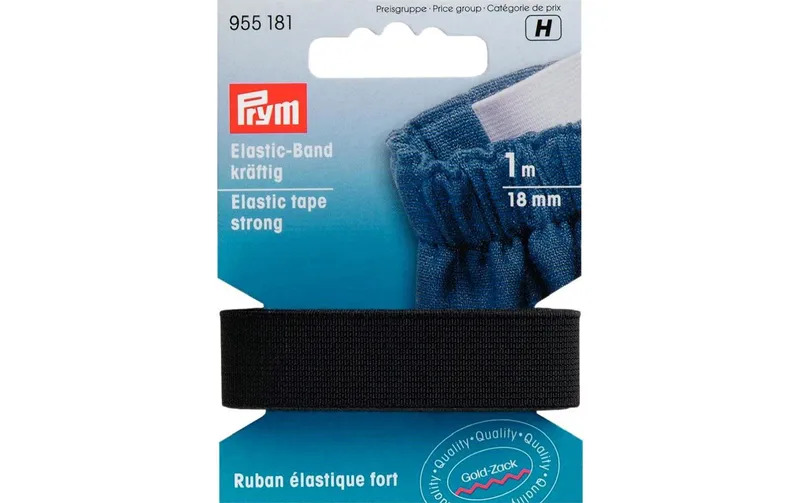 Prym Elastikband 18 mm, noir