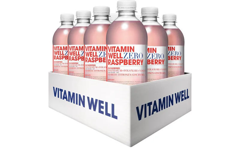 VITAMIN WELL Sportgetränk Zero Raspberry 12 x 0.5 l, zuckerfrei