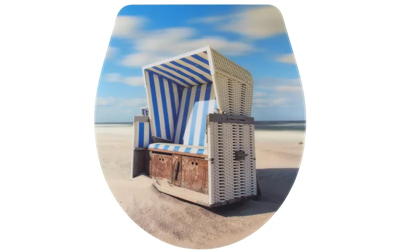 diaqua® Toilettensitz Nancy Beach Chair Absenkautomatik, Mehrfarbig