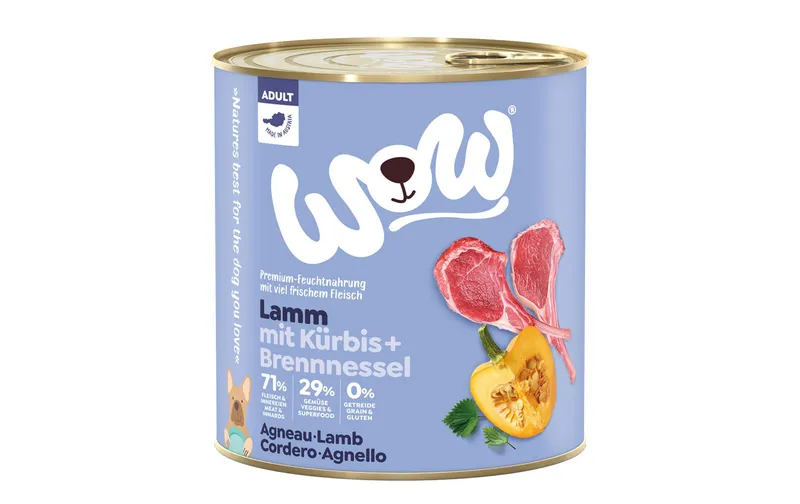 WOW Nassfutter Adult Lamm, 800 g