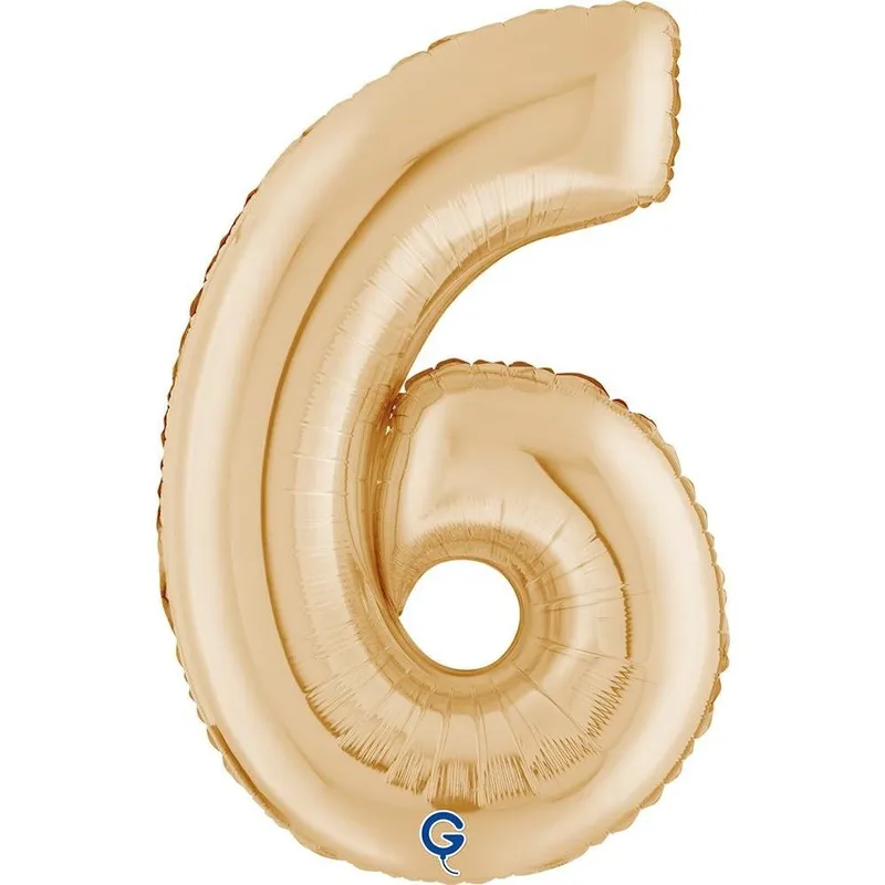 Ballo foglio argento e oro numero 6