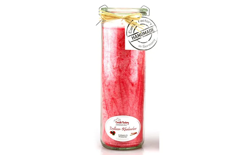 Candle Factory Duftkerze Erdbeer e Rhabarber Big Jumbo