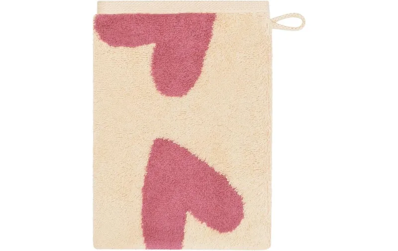 Cawö Waschhandschuh Heart Beats 16 x 22 cm, Pink