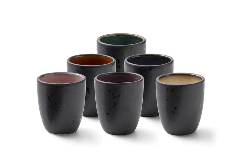 Bitz Espresso Becher 100 ml, 6 pièces, noir/multicolore