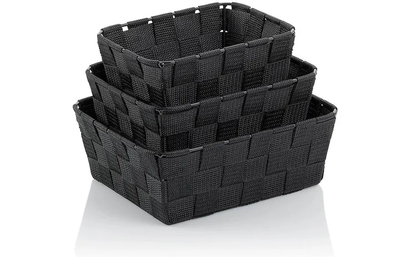 Kela Bad-Utensilienhalter Alvaro 3-teilig, noir