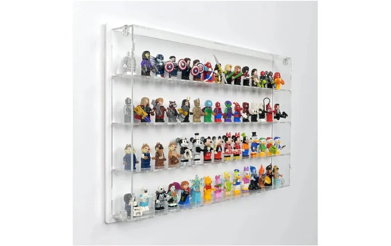 iDisplayit Baukasten Acryl-Wand-Display für 60 LEGO-Minifiguren