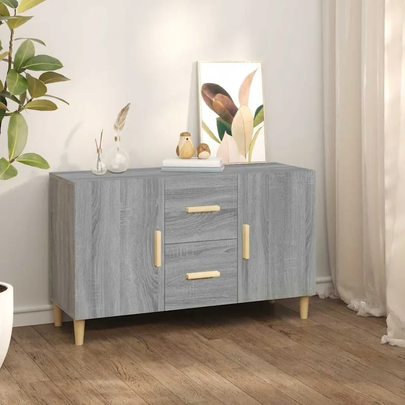 Sideboard grigio Sonoma 100x36x60 cm derivato del legno