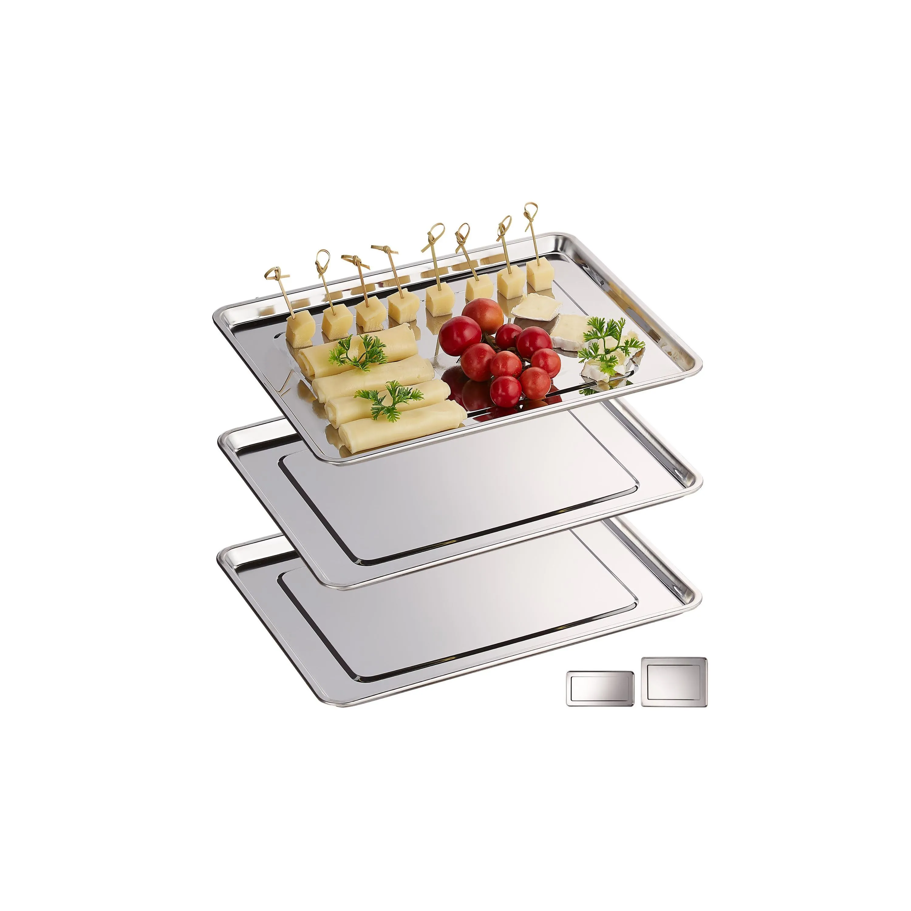 relaxdays Servierplatte Silber