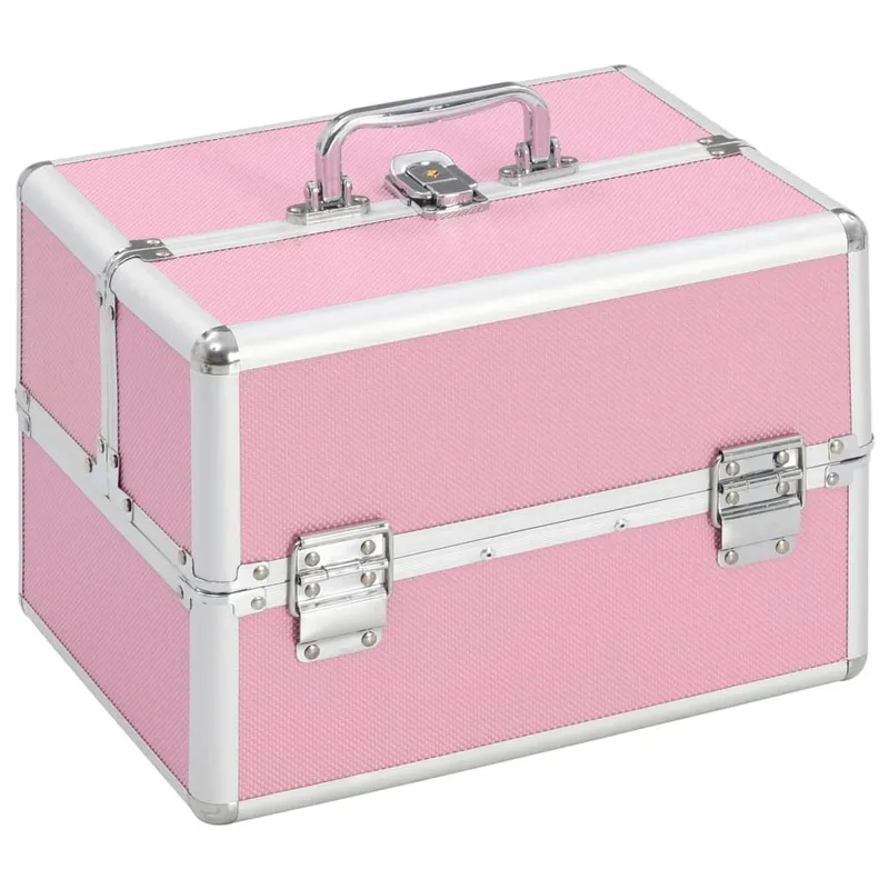 Kosmetikkoffer 22x30x21 cm Rosa Aluminium