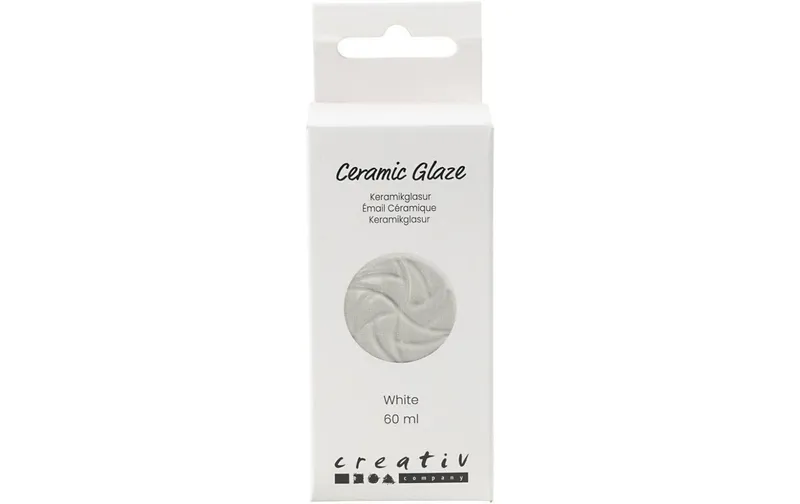 Creativ Company Keramikglasur 984 - 1101 °C, 60 ml, blanc