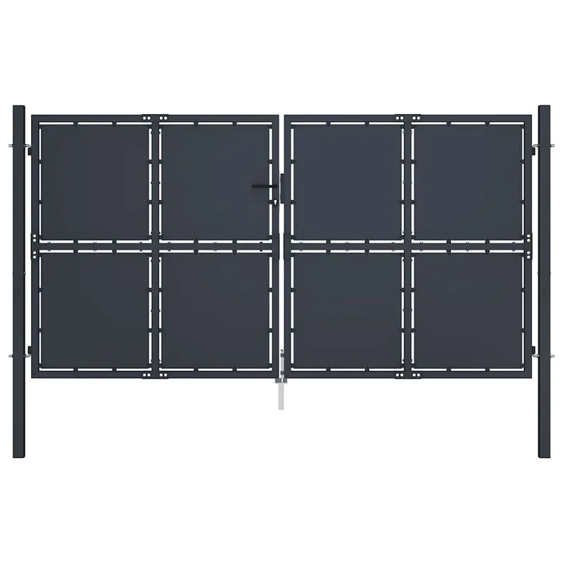 Portail de jardin en acier 300 x 175 cm anthracite