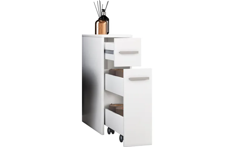 VCM Badezimmerregal Zalo 20 x 61 cm, Weiss