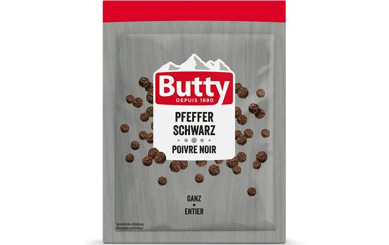 Butty Beutel Pfeffer schwarz ganz 17 g