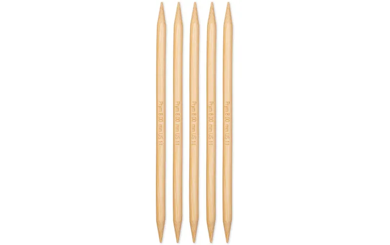 Prym 1530 Strumpfstricknadel BAMBUS 8.00 mm, 20 cm