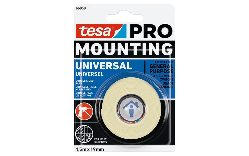 tesa Montageband Pro 66958 Mounting Universal , Weiss