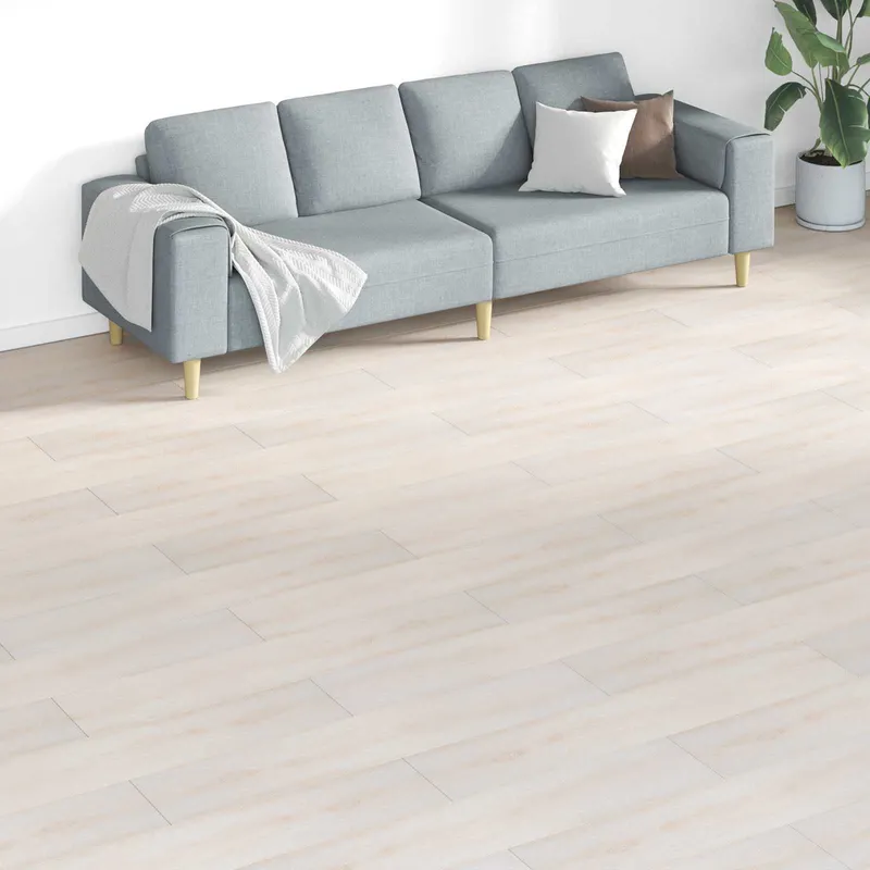 Bodenplanken Weiß 5,26 m² 18 Stk. PVC