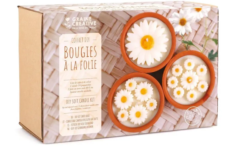 Graine Créative Kerzen DIY Kit Gänseblümchen Keramik Wachs