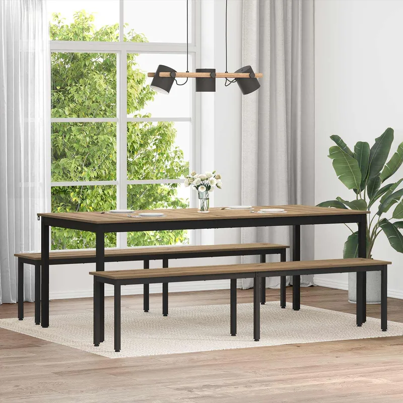 Banchina Artigianale Ficco 200 x 35 x 45 cm Materiale composto in legno
