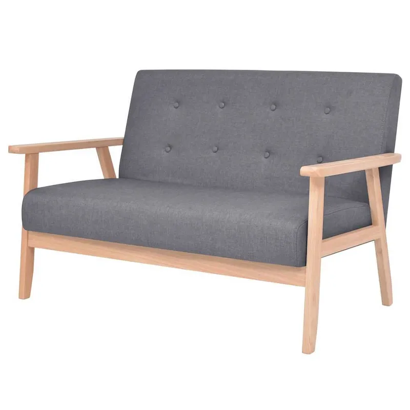 Sofa 2-Sitzer tessuto Dunkelgrau