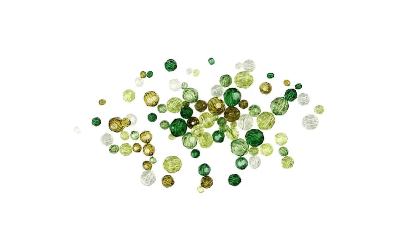 Creativ Company Facettenperlen 4-12 mm vert, 170 pièces