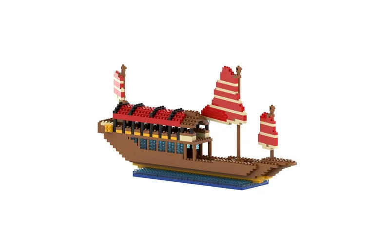 BRIXIES Bausteinmodell Drachenboot Advance in 670 Bausteinen