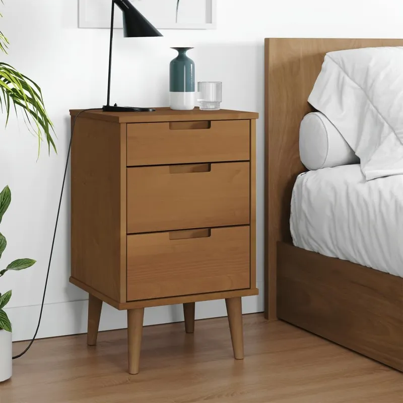 Nachttisch MOLDE marrone 40x35x65 cm legno massiccio pino