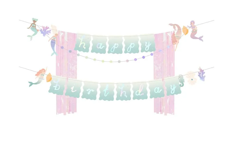 Partydeco Girlande Happy Birthday, 130 x 100 cm, Papier