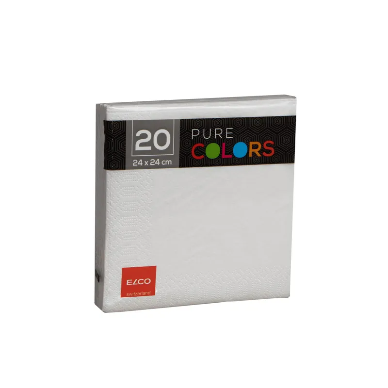 ELCO Straccette di carta 24 cm x 24 cm, Bianco