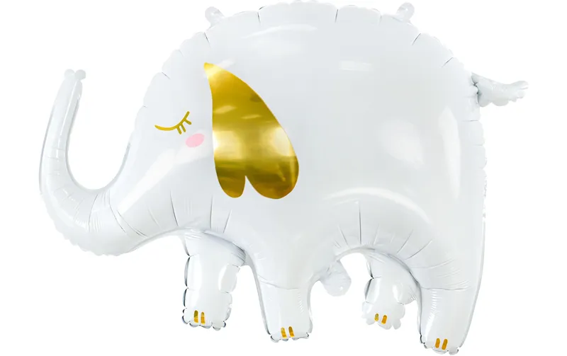 Partydeco Folienballon Elephant Gold/white