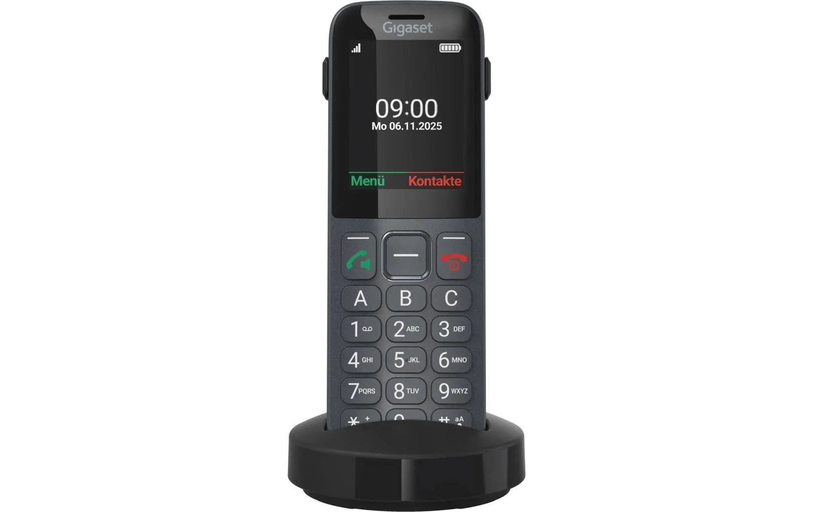Gigaset Schnurlostelefon Comfort 600 SIM Schwarz/Grau
