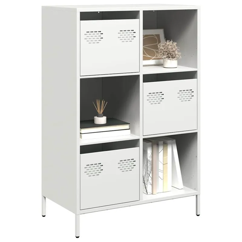 Highboard bianco 68x39x103,5 cm Stahl
